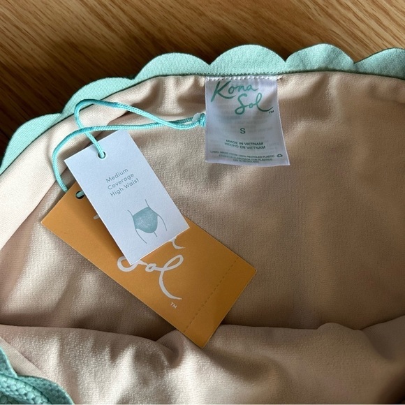 NWT Kona Sol Medium Coverage High Waist Swim Bottoms Women’s Small - Picture 2 of 6